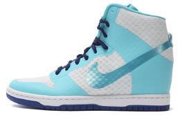 Кроссовки Nike Dunk High Skateboard Shoes Women's High-Top White Blue 725069-104