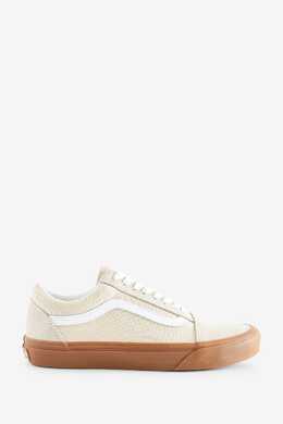 Женские олдскульные спортивные кроссовки на резиновой подошве Vans, бежевый 947-823 | natural