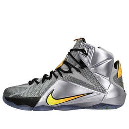 Кроссовки леброн 12 Nike, серый 684593-080 | wolf grey/bright citrus-black