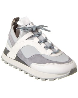 Кроссовки Ferragamo Indy из кожи и замши Salvatore Ferragamo, белый 7121061380156 | white