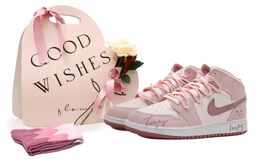 Баскетбольные кроссовки Air 1 Vintage женские высокие розовый Jordan, цвет Peach dq8423-616(team拾玖-粉粉露比s-box) | peach