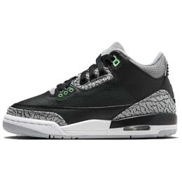 Air 3 Retro Green Glow GS, кроссовки женские Jordan dm0967-031 | black gray