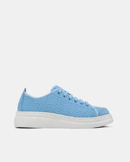 Однотонные женские кожаные кроссовки на шнурках Camper, синий 35042 | azul