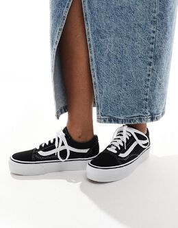 Vans - Old Skool - Черные кроссовки на платформе 126443771 | black