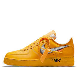 Кроссовки x off white air force 1 low Nike, золотой dd1876-700 | university gold/black/metallic silver