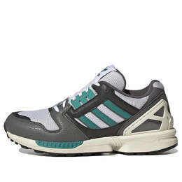 Кроссовки оригинал zx 8000 x атомы Adidas, белый hq3937 | white/gray/green/black
