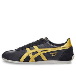 Кроссовки runningpark классические повседневные золотые Onitsuka Tiger, черный d201l-001 | black/gold