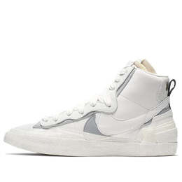 Кроссовки x sacai blazer mid Nike, серый bv0072-100 | gray/white
