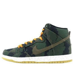 Кроссовки sb dunk high premium Nike, черный 646552-037 | black/olive khaki-sunset