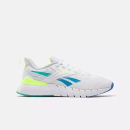 Кроссовки Reebok Nano Gym, белый/синий/желтый 100208634 | white/unleashed green/kinetic blue