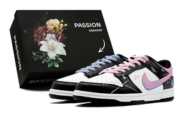 Кроссовки Nike Dunk Skateboard Shoes Men Low-Top Black White dd1391-100(teams-鸳鸯涂鸦男s-box) | pink
