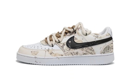 Nike Кроссовки для скейтборда Court Vision 1 с противоскользящей амортизацией, низкие, мужские, белые dh2987-101(team109-复古报纸) | ecru
