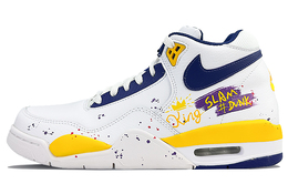 Кроссовки Nike Flight Legacy Vintage Basketball Shoes Men Mid-Top Yellow/ bq4212-102(team40-男款湖人涂鸦白蓝黄)