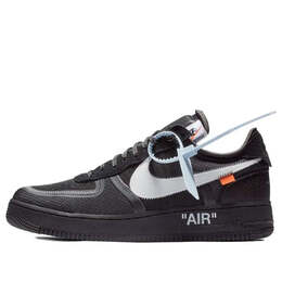 Кроссовки x off white air force 1 low Nike, черный ao4606-001 | black/white-cone-black
