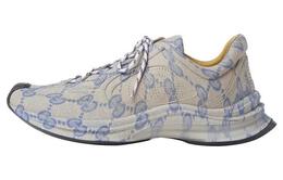 Кроссовки мужские Gucci Run Monogram, бежевый / синий 721116 aabeb 4060