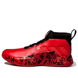 Кроссовки dame 5 mid tops large красные Adidas, красный ee4046 | red