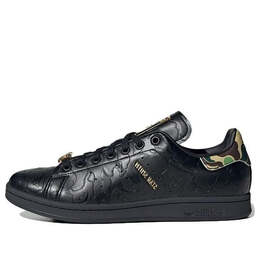 Кроссовки xa bathing ape stan smith Adidas, черный ig1116 | core black/core black/gold metallic