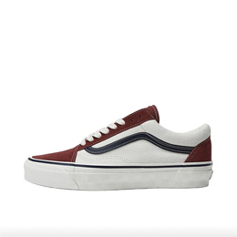 Кроссовки Vans Old Skool Skateboarding Shoes Men Low-top Wine Red/White, цвет Burgundy vn000ct97bf | burgundy