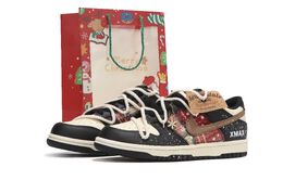 Кроссовки Nike Dunk Skateboard Shoes Men Low-Top Ecru Black/Red dd1391-100(team82-男苏格兰圣诞s-box)