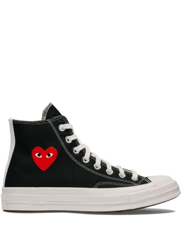 Comme des Garçons Play x Converse высокие кеды Chuck '70 Small Red Heart, черный azk129001 | черный