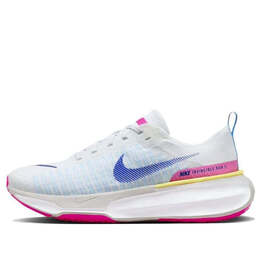 Кроссовки zoomx invincible run flyknit 3 Nike, белый dr2615-105 | white/photon dust/fierce pink/deep royal blue