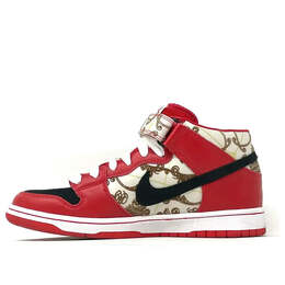 Кроссовки sb dunk mid Nike, белый 314381-001 | light bone/black