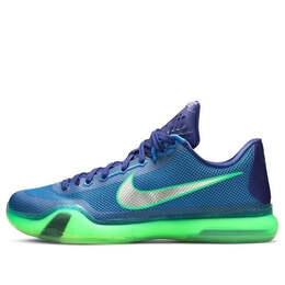Кроссовки кобе 10 Nike, зеленый 705317-402 | green/royal blue