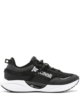 Just Cavalli logo-print panelled sneakers, черный 75qa3sh7zsa08 | черный