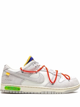 Кроссовки Nike х Off-White Dunk Low, белый/серый/красный/синий dj0950110 | белый
