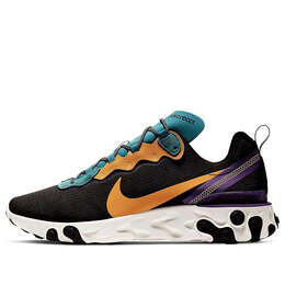 Кроссовки react element 55 prm Nike, черный ci9593-002 | black/teal gold/purple