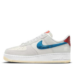 Кроссовки x unfeated air force 1 низкие Nike, серый dm8461-001 | deep bight grey/blue/crimson