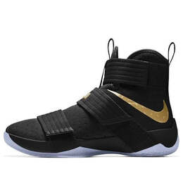 Кроссовки lebron zoom soldier 10 золотые Nike, черный 885682-991 | black/goldyellowgold