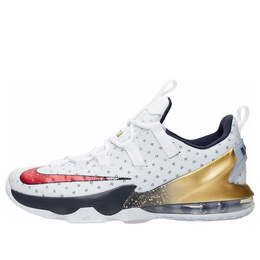 Кроссовки lebron 13 низкие Nike, белый 831925-164 | white/black/goldyellowgold/red