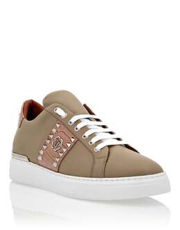 Кожаные низкие кеды The Plein Original TM Philipp Plein, бежевый 7650308325436 | beige