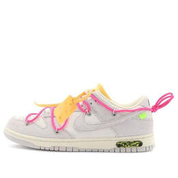 Кроссовки x off white dunk low Nike, серый dj0950-117 | gray/white