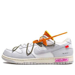 Кроссовки x off white dunk low Nike, серый dm1602-124 | gray/white