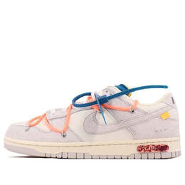 Кроссовки x off white dunk low Nike, серый dj0950-119 | gray/white