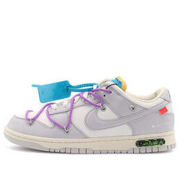 Кроссовки x off white dunk low Nike, серый dm1602-125 | gray/white