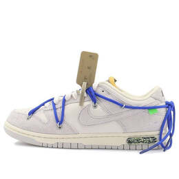 Кроссовки x off white dunk low Nike, серый dj0950-104 | gray/white