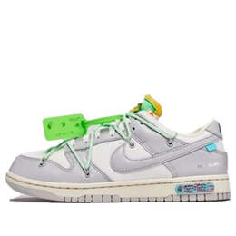 Кроссовки x off white dunk low Nike, серый dm1602-108 | gray/white
