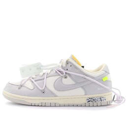 Кроссовки x off white dunk low Nike, серый dm1602-123 | gray/white