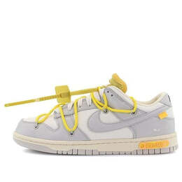 Кроссовки x off white dunk low Nike, серый dm1602-103 | gray/white