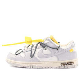 Кроссовки x off white dunk low Nike, серый dm1602-105 | gray/white