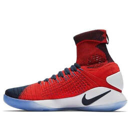 Кроссовки hyperdunk 2016 flyknit Nike, черный 843390-446 | black/black/red/blue