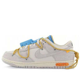 Кроссовки x off white dunk low Nike, серый dj0950-102 | gray/white