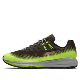 Кроссовки air zoom structure 20 shield Nike, хаки 849581-300 | cargo khaki/mtlc red bronze-volt-black