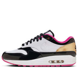 Кроссовки x phantaci air max 1 Nike, белый hj3966-110 | white/white/black/metallic gold/pink rise