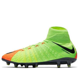 Кроссовки hypervenom phantom 3 df ag pro Nike, зеленый 852550-308 | electric green/black/hyper orange/volt/bright mango