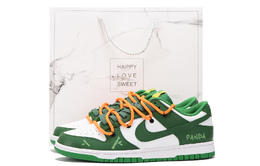 Кроссовки Nike Dunk Skateboard Shoes Men Low-Top White dv0833-300(team59-男款白绿三)