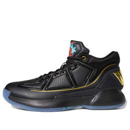 Кроссовки d rose 10 Adidas, черный eh2110 | core black/gold metallic-scarlet